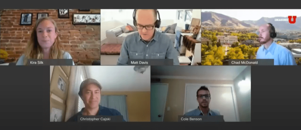 Screenshot of the presenters.